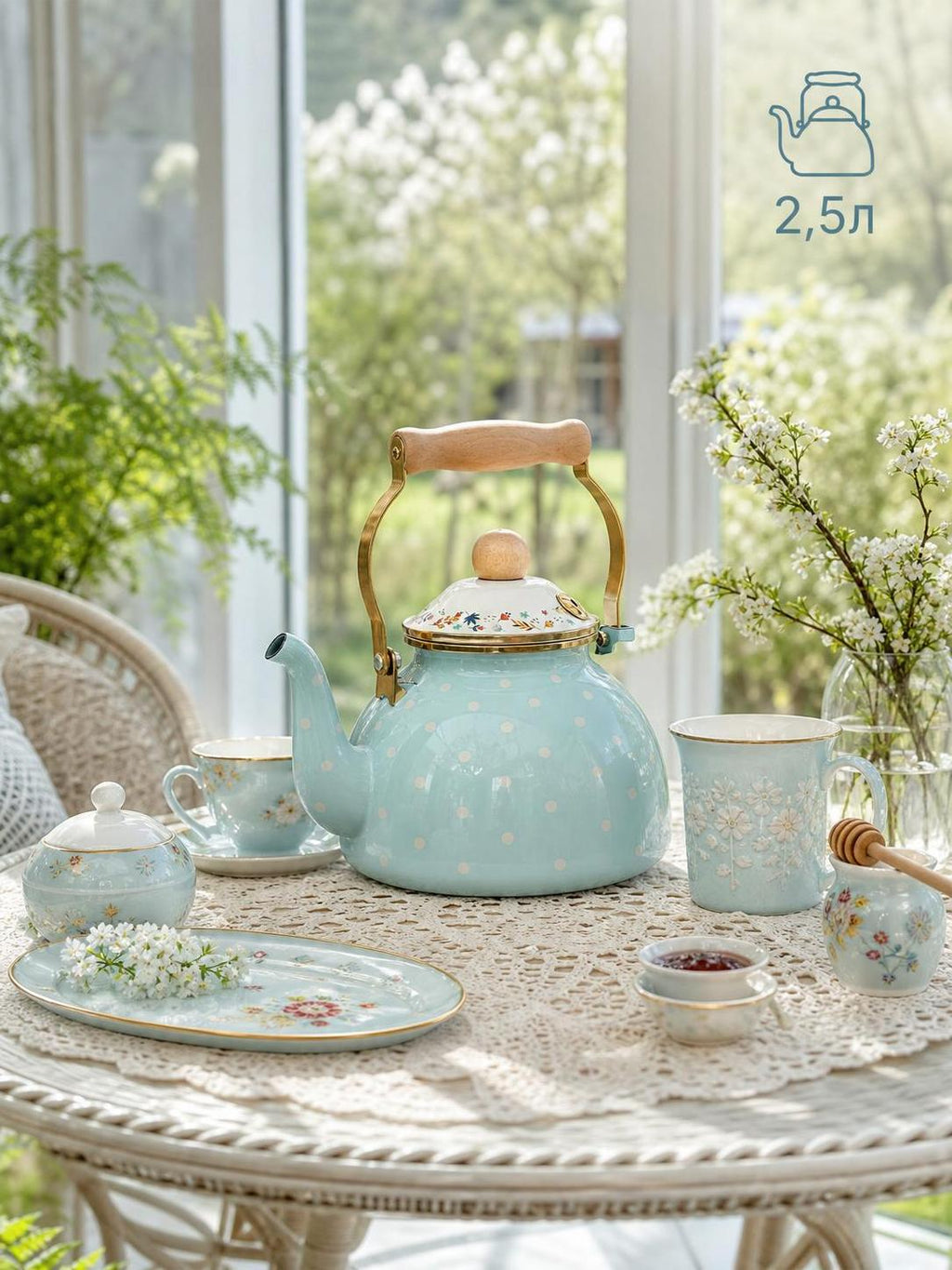 Enamel kettle 2.5L