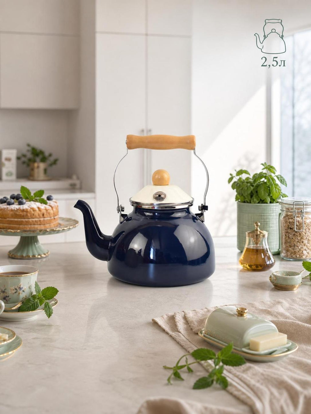 Enamel kettle 2.5L