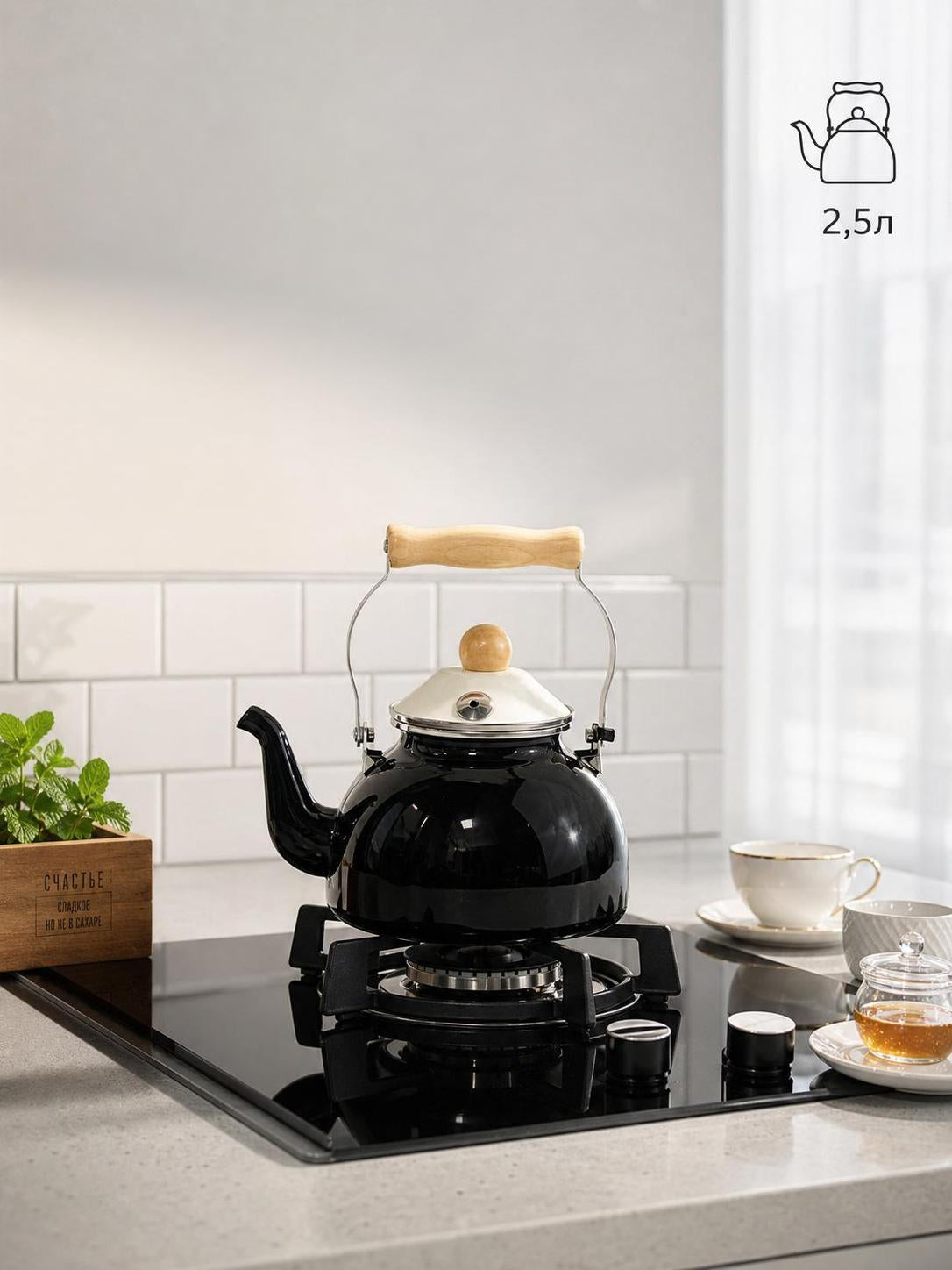 Enamel kettle 2.5L