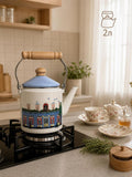 Enamel straight kettle 2L