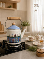 Enamel straight kettle 2L