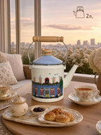 Enamel straight kettle 2L