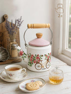 Enamel straight kettle 2L