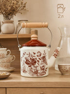Enamel straight kettle 2L